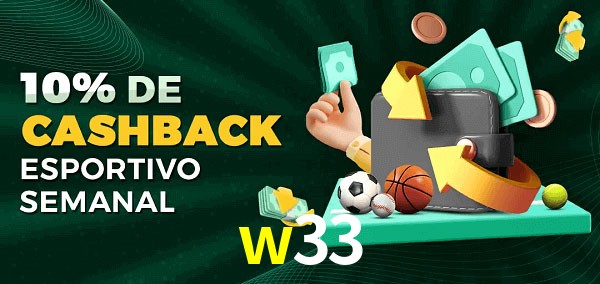 10% de bônus de cashback na w33